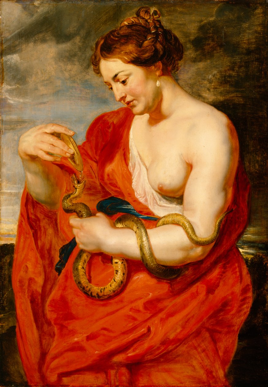 Hygeia, Sağlık Tanrıçası, c.1615 (meşe panel üzerine yağlı boya) by Peter Paul Rubens