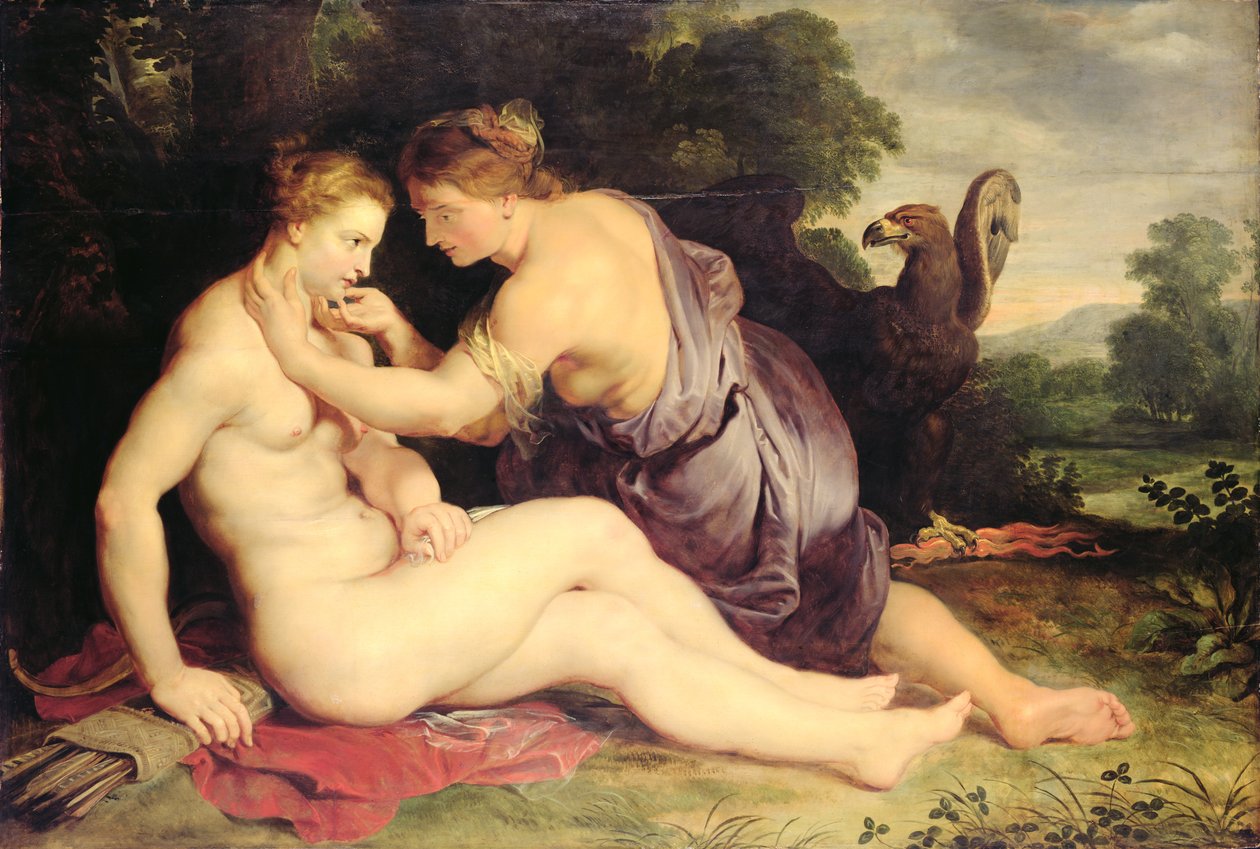 Jüpiter ve Callisto, 1613 (meşe üzerine yağlı boya) by Peter Paul Rubens