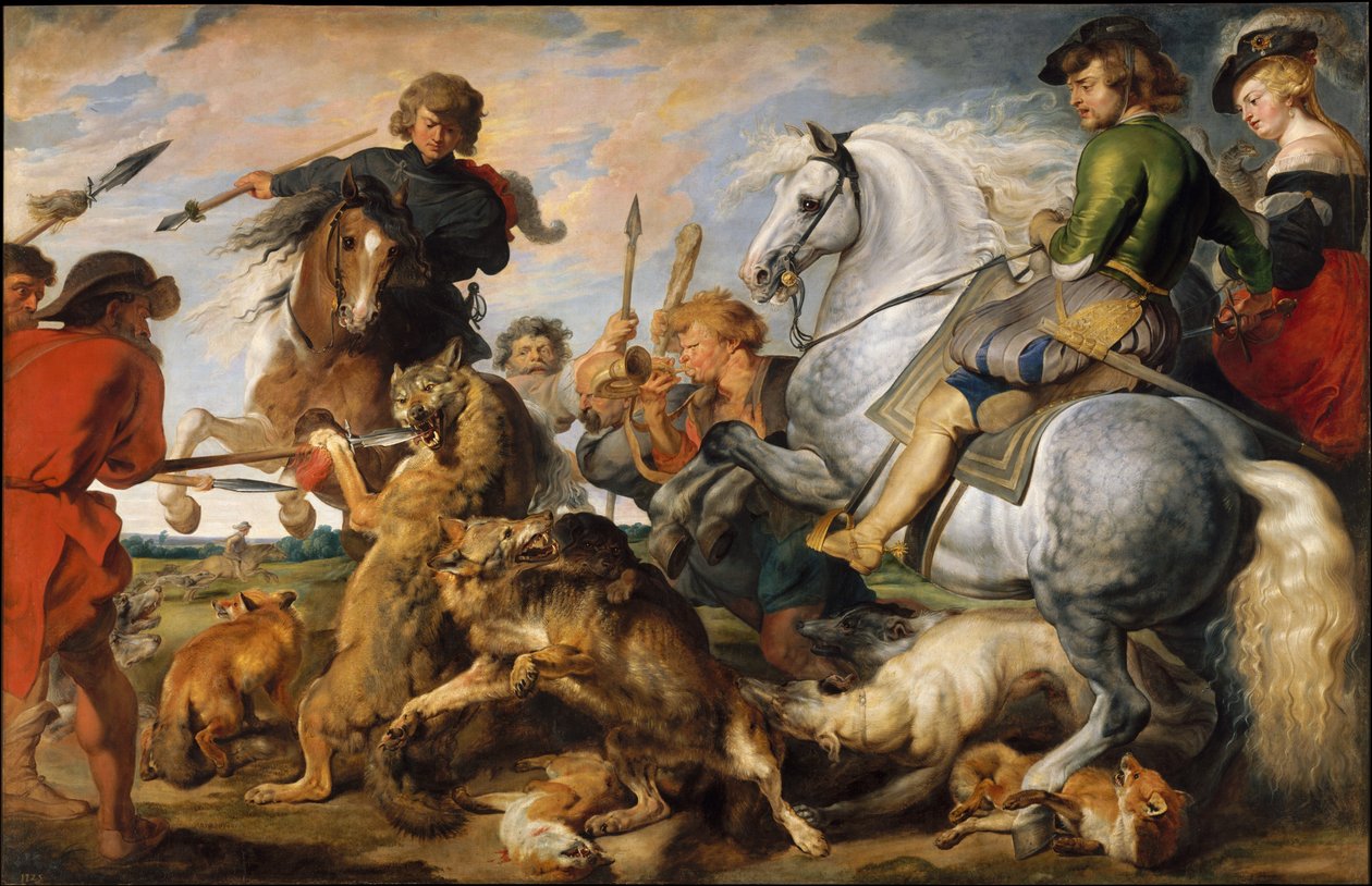 kurt ve tilki avı by Peter Paul Rubens