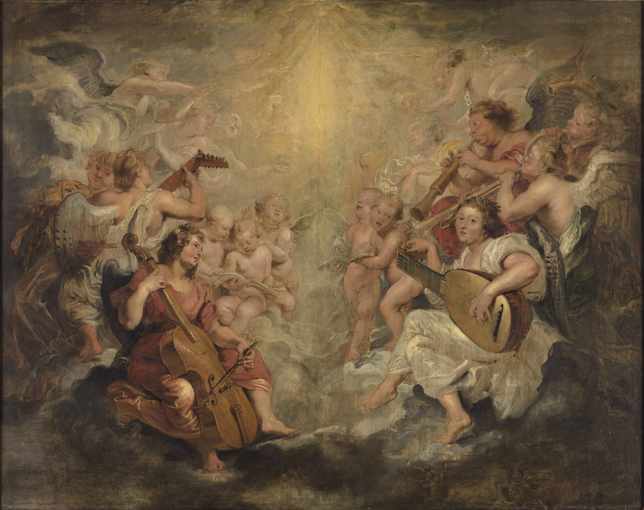 Cennetteki müzisyen melekler by Peter Paul Rubens