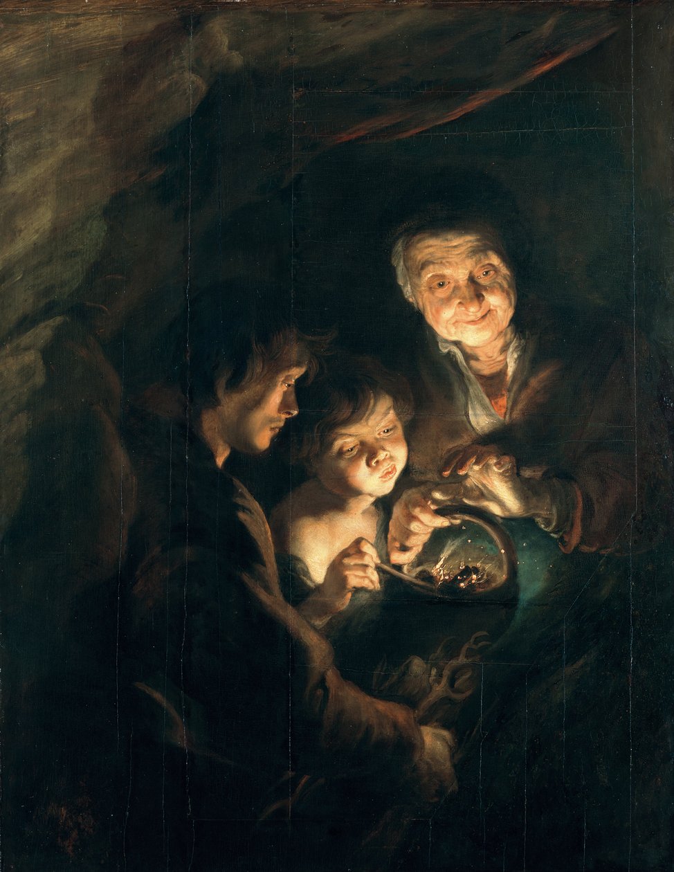 Kömür Sepeti Olan Yaşlı Kadın by Peter Paul Rubens