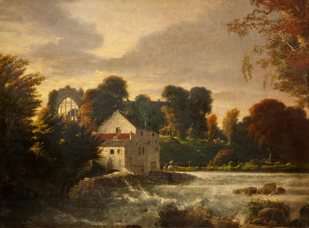 Egglestone Manastırı yakınında bir Su Değirmeni, Durham, 1814 dolayları by Peter de Wint