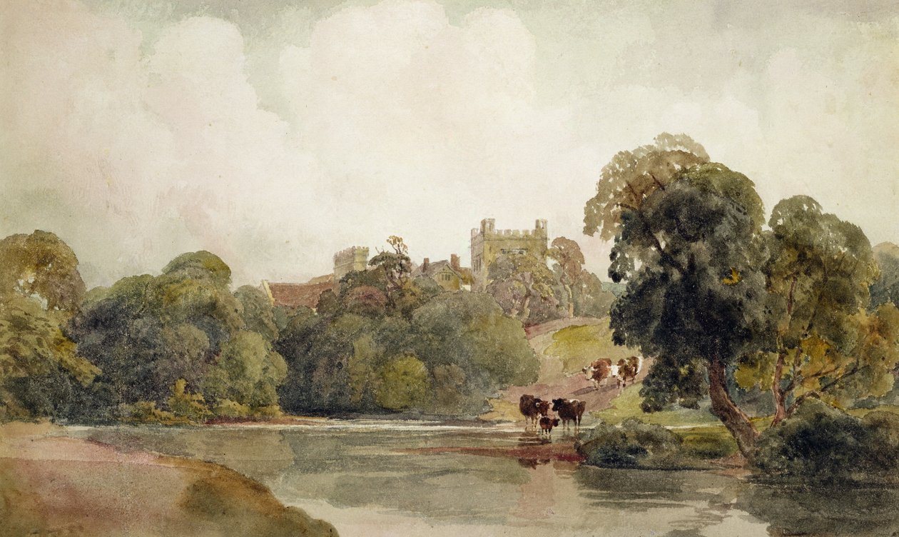 Mortham Tower, Durham Durham (kağıt üzerinde wc) by Peter de Wint