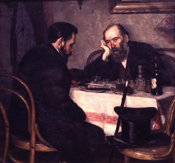 İki Arkadaş Buluşması by Peter Alexandrovich Nilus