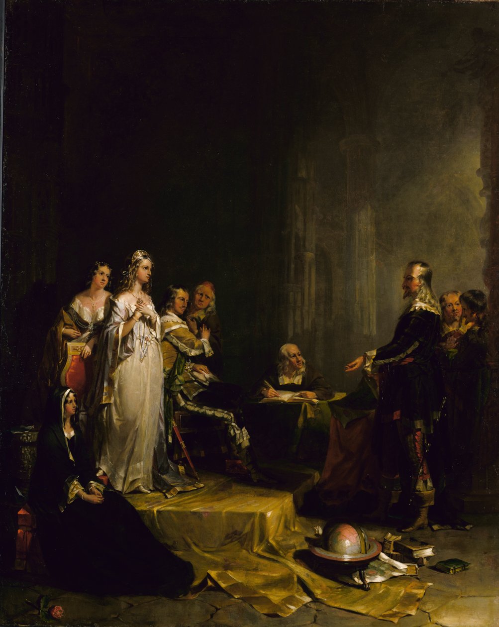 Kolomb Kraliçe'nin huzurunda, 1841. by Peter Frederick Rothermel