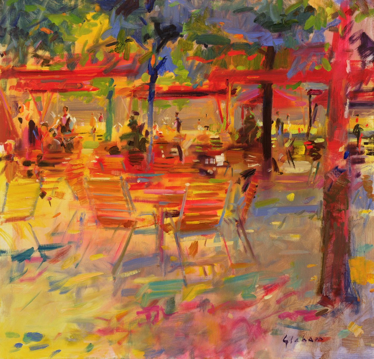 Terasta Öğle Yemeği by Peter Graham (Contemporary)