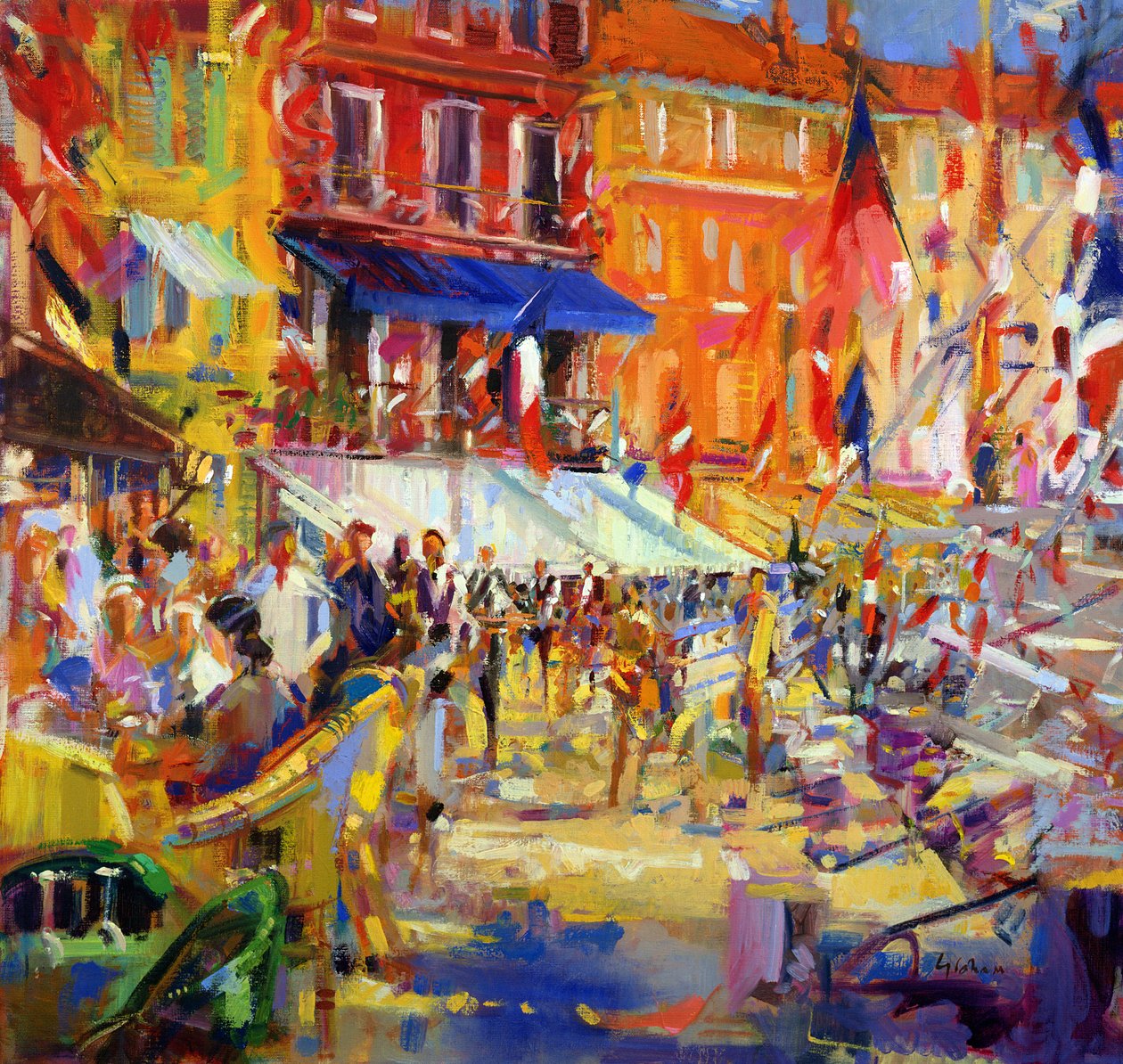 Port Promenade, Saint-Tropez by Peter Graham (Contemporary)
