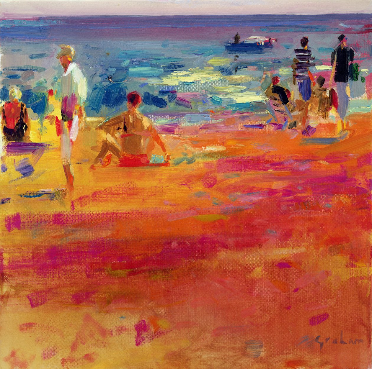 plaj sahnesi by Peter Graham (Contemporary)