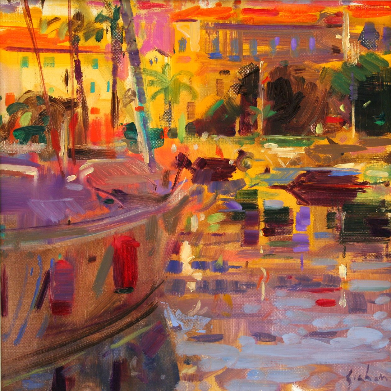 Güney Fransız Limanı by Peter Graham (Contemporary)
