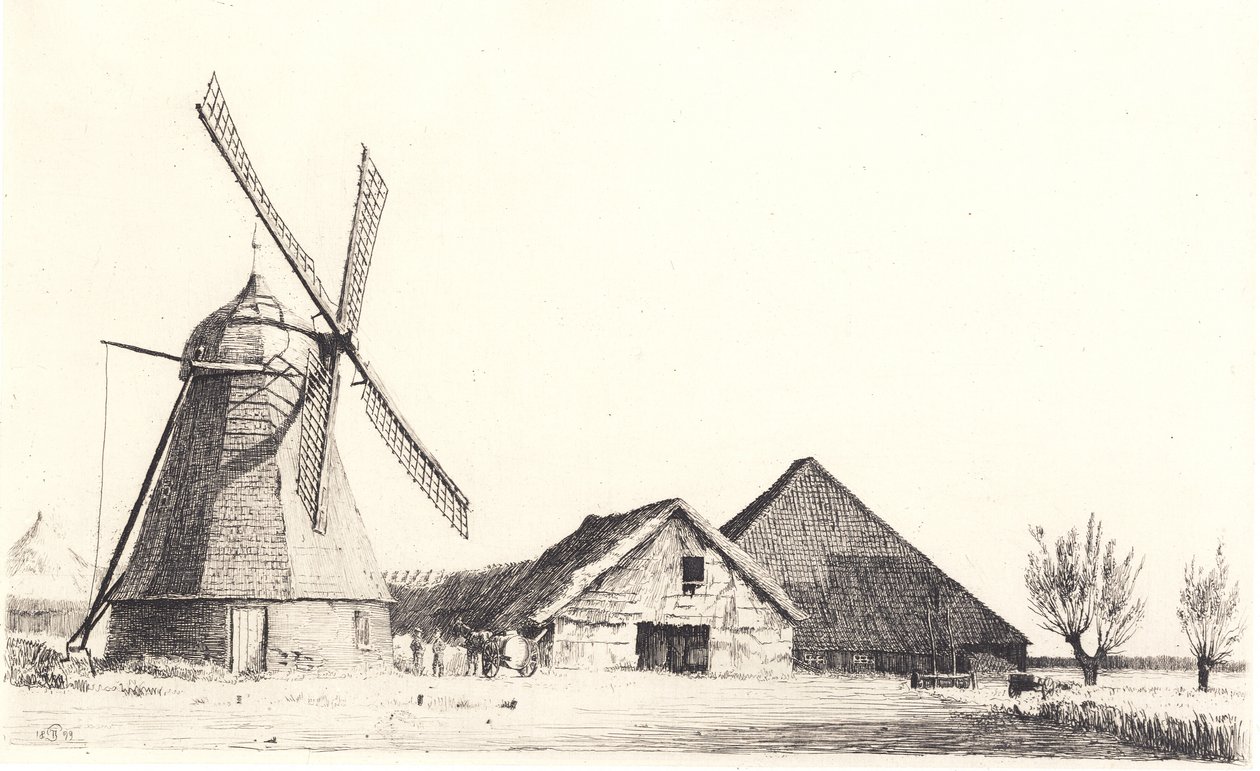 Değirmen ve tuğla işleri by Peter Vilhelm Ilsted