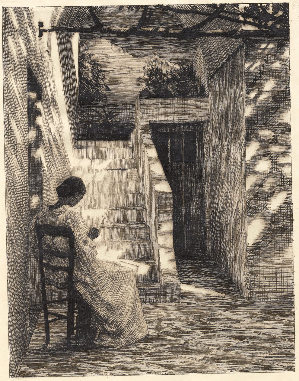asma yaprağının altında by Peter Vilhelm Ilsted