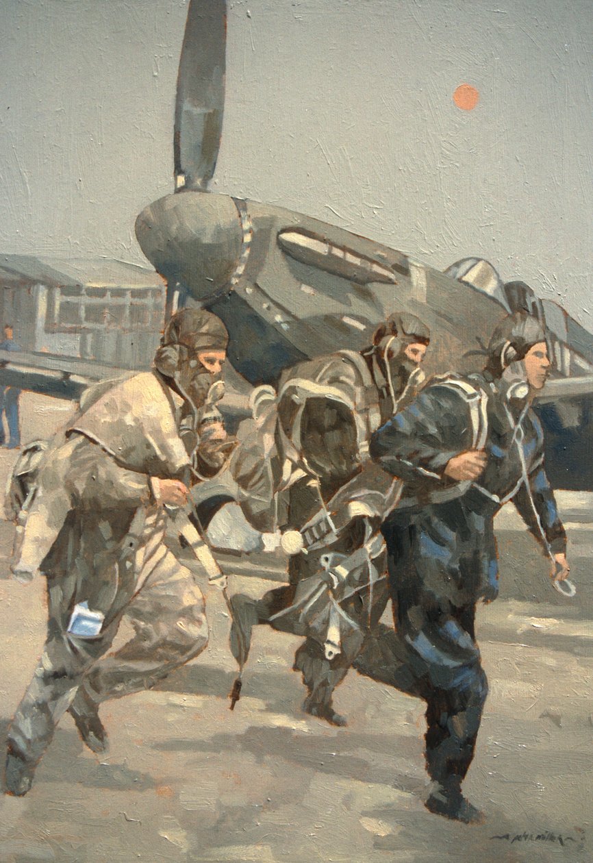 Zil Çaldığında (tuval üzerine yağlı boya) by Peter Miller