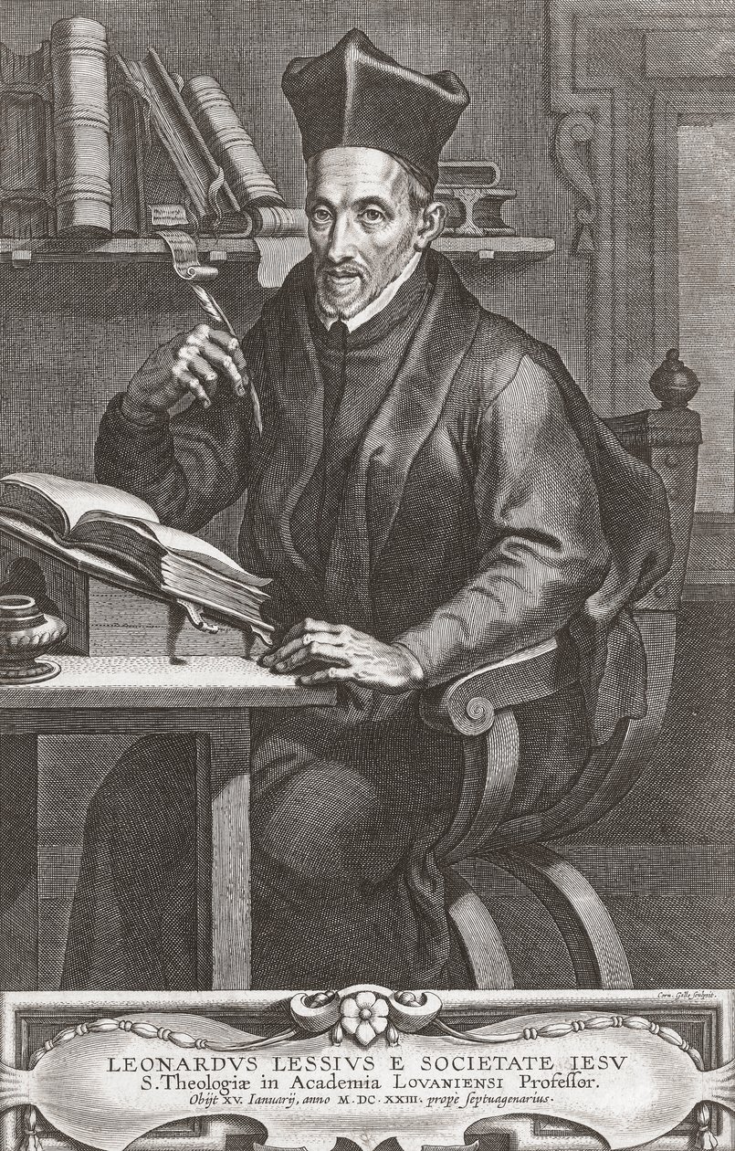 Leonardus Lessius, portre. by Peter Paul (after) Rubens