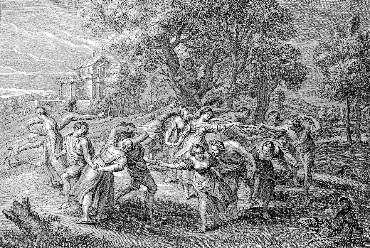 Gençler bir dansta by Peter Paul (after) Rubens