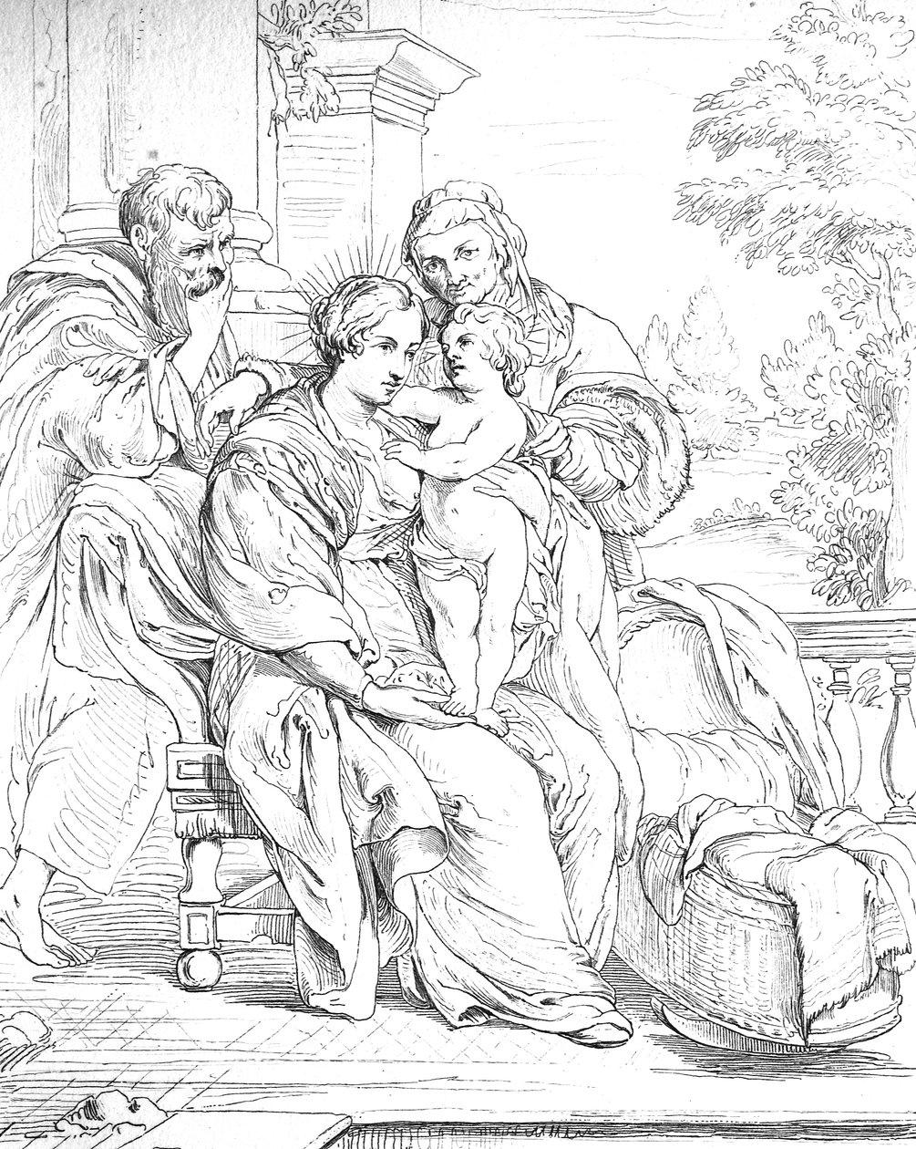 kutsal aile by Peter Paul (after) Rubens
