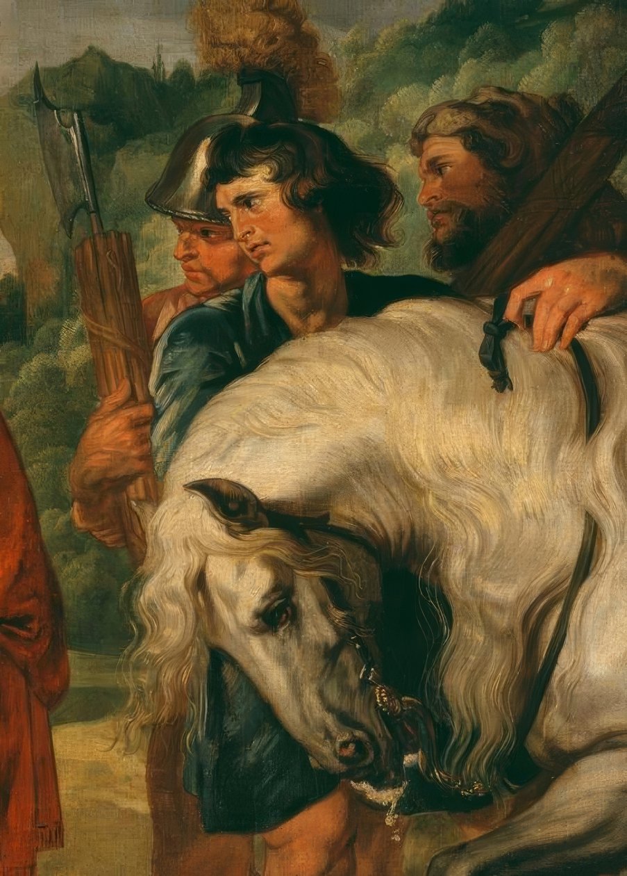 Decius Mus kaderine boyun eğer. by Peter Paul Rubens