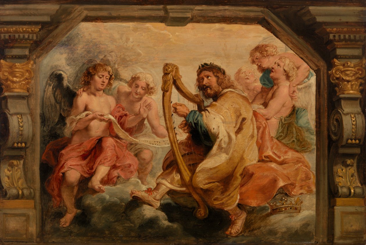 Arp Çalan Kral David by Peter Paul Rubens