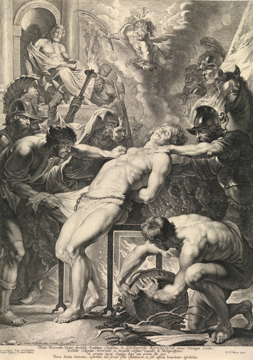 Saint Laurentius'un Şehitliği (gravür) by Peter Paul Rubens