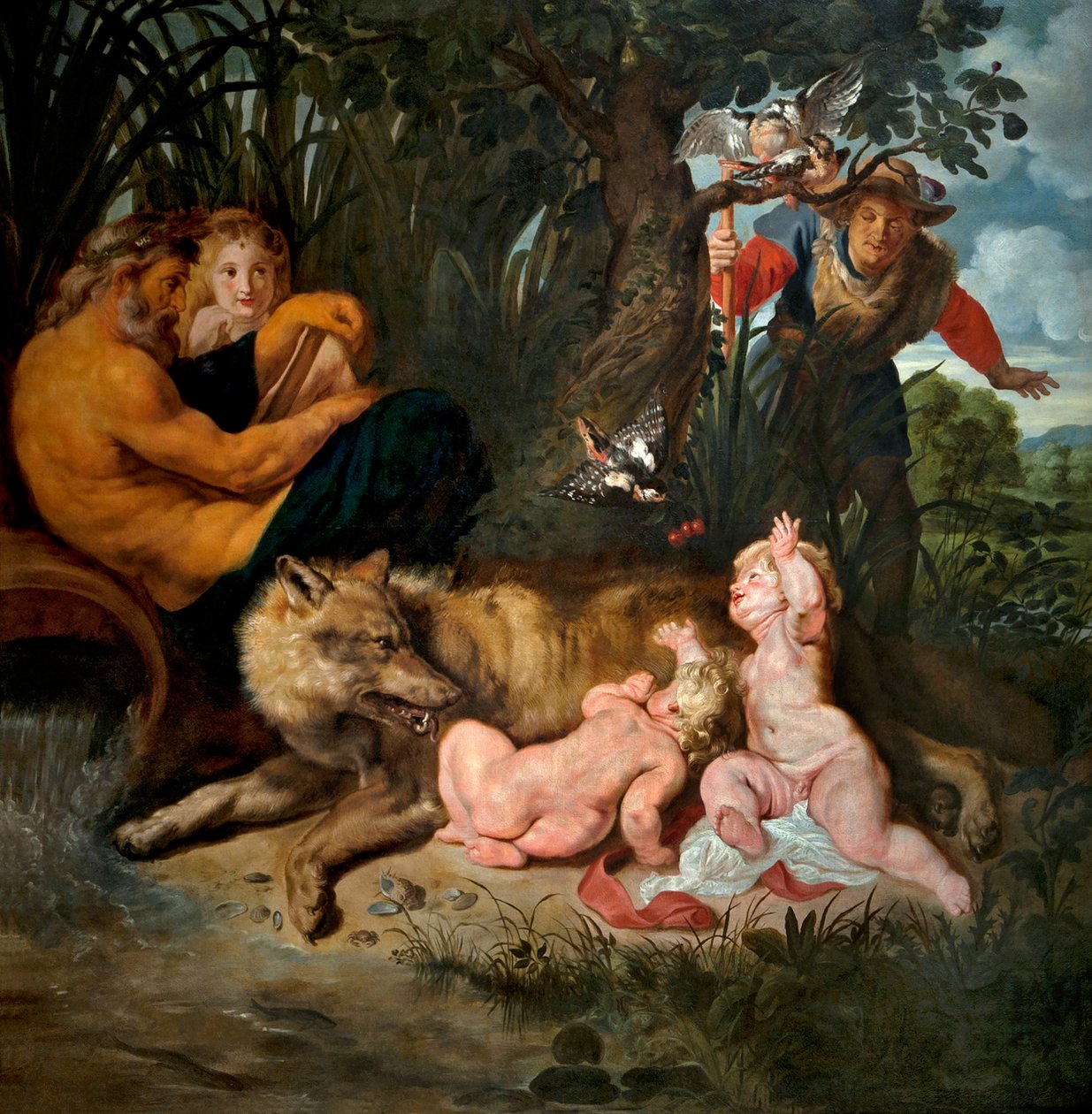 Dişi kurt, Romulus ve Remus'u emzirir. by Peter Paul Rubens