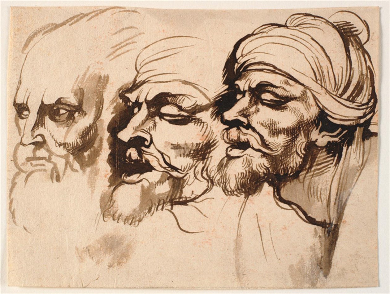Üç erkek kafa by Peter Paul Rubens