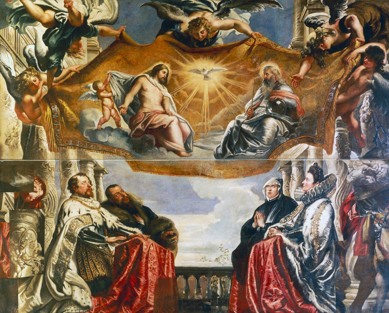 Gonzaga ailesi tarafından tapılan Trinity by Peter Paul Rubens