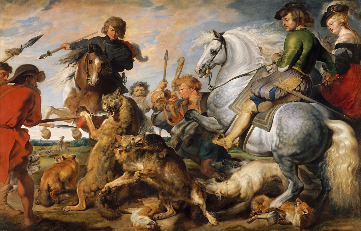 Kurt ve Tilki Avı, ca. 1616. by Peter Paul Rubens