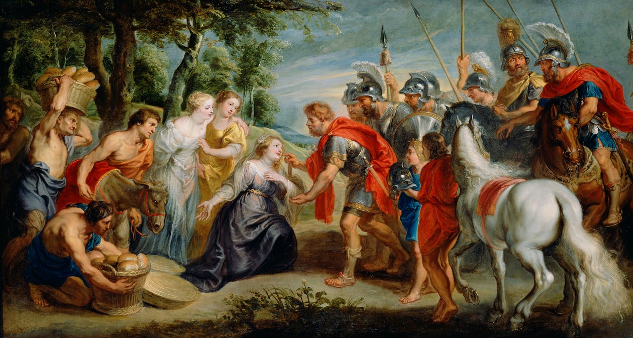 David Meeting Abigail, c.1620-5 by Peter Paul studio of Rubens