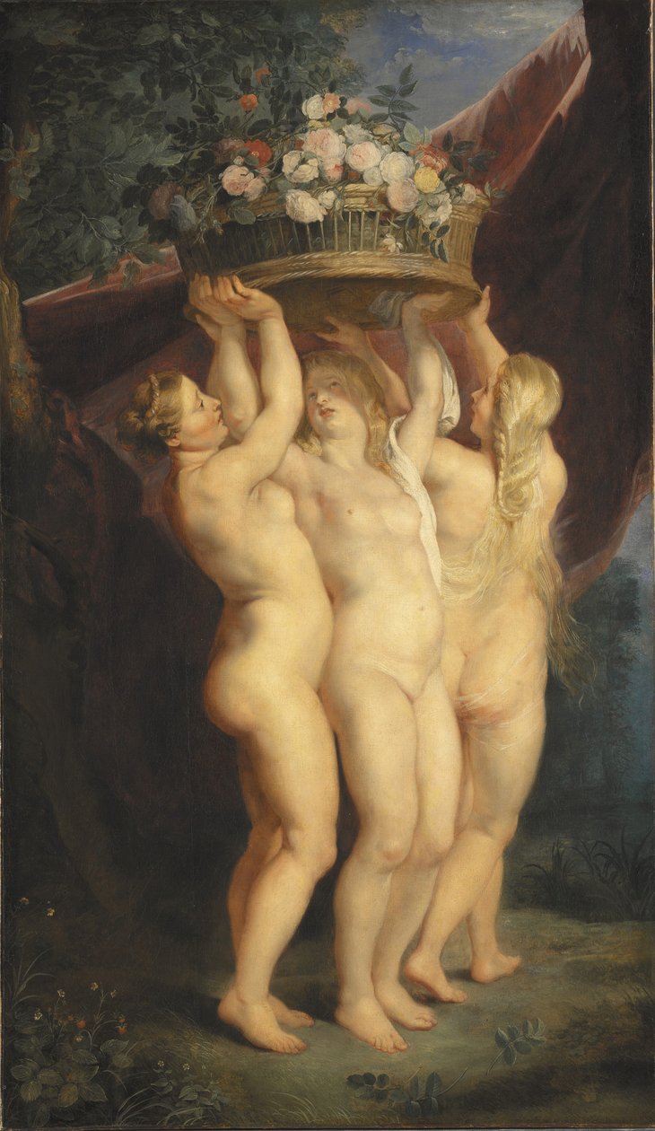 Üç Güzeller, 1620-1625 by Peter Paul studio of Rubens