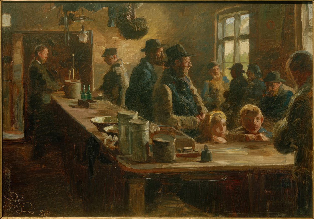 Balık tutmadığı zamanlarda markette by Peder Severin Krøyer