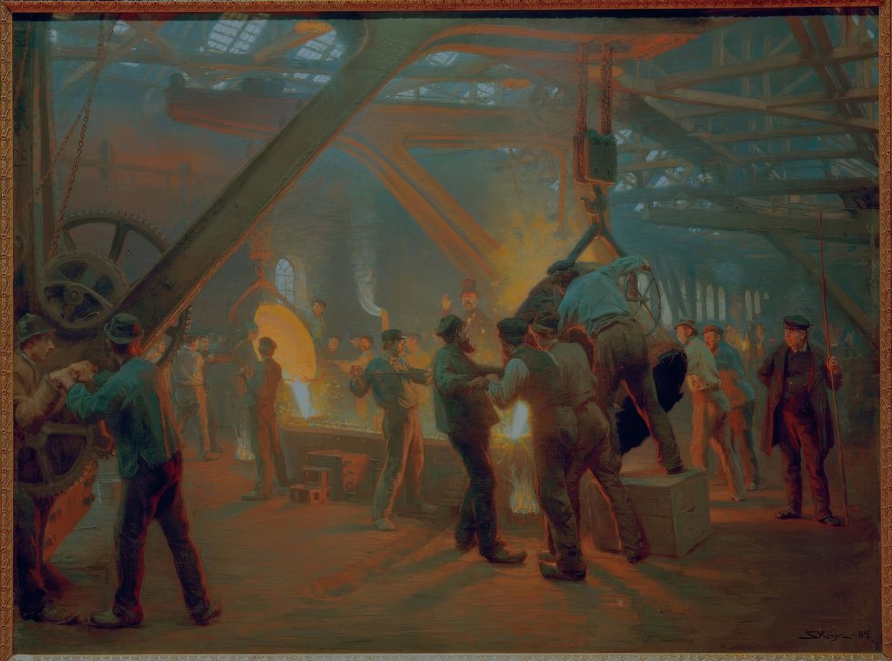 Burmeister & Wain demir dökümhanesinde by Peder Severin Krøyer