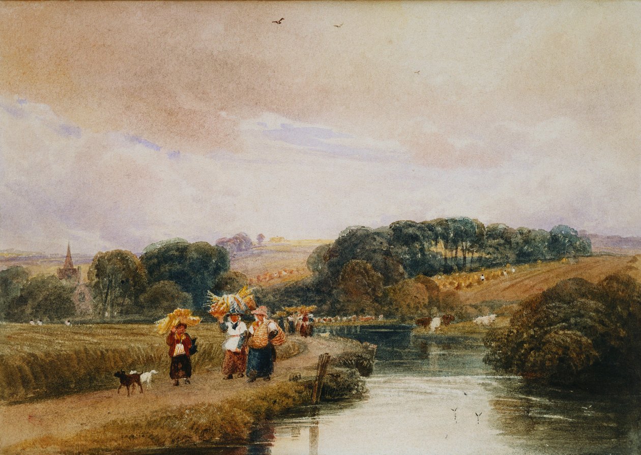 Marlow yakınlarındaki Thames by Peter de Wint