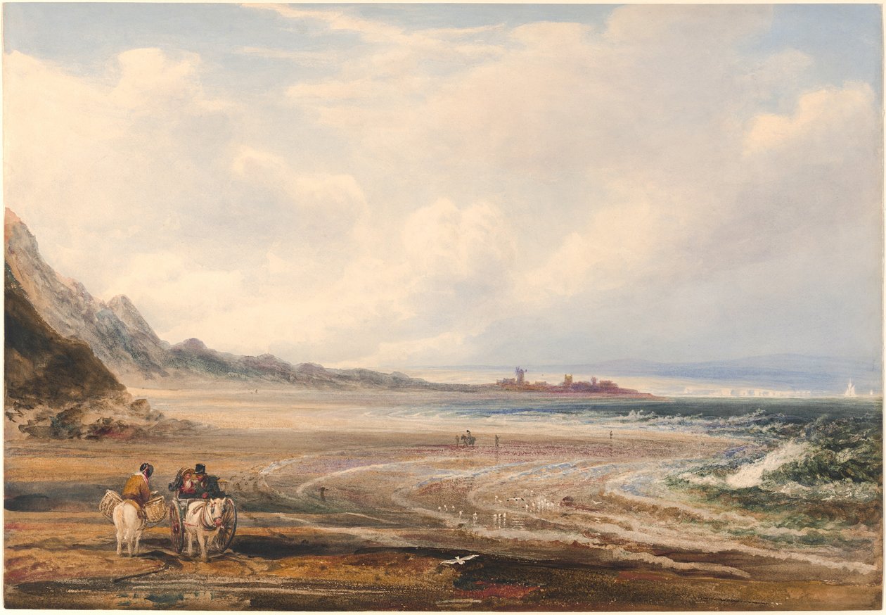 Redcar yakınlarındaki Kumların Üzerindeki Gezginler by Peter de Wint