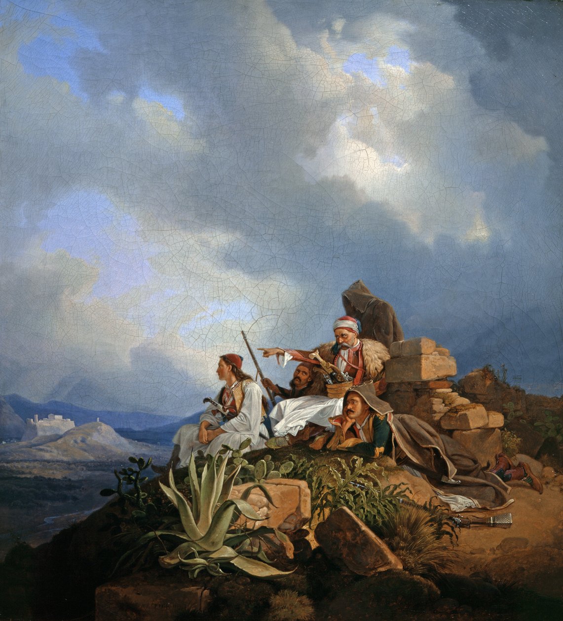 Atina yakınlarındaki Armatoles, 1829 by Peter von Hess