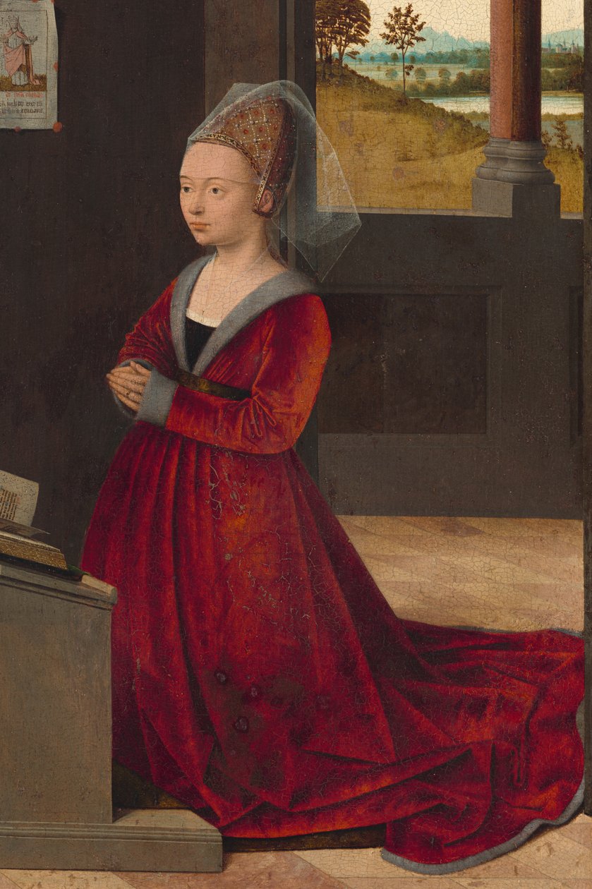 Diz çökmüş donör (detay) by Petrus Christus