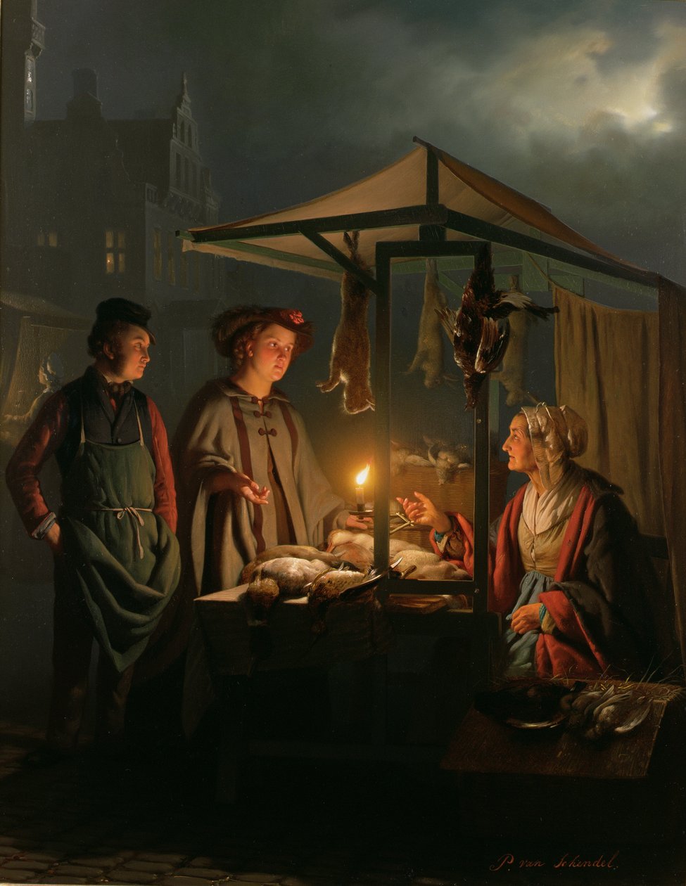 Oyun Satıcısı by Petrus van Schendel
