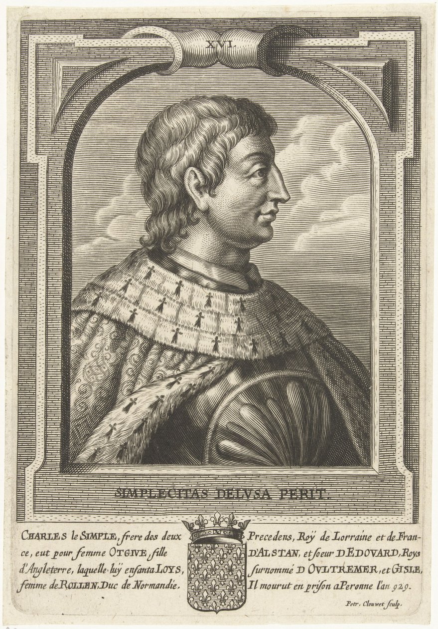 Fransa Kralı III. Charles (879-929) by Petrus Clouwet