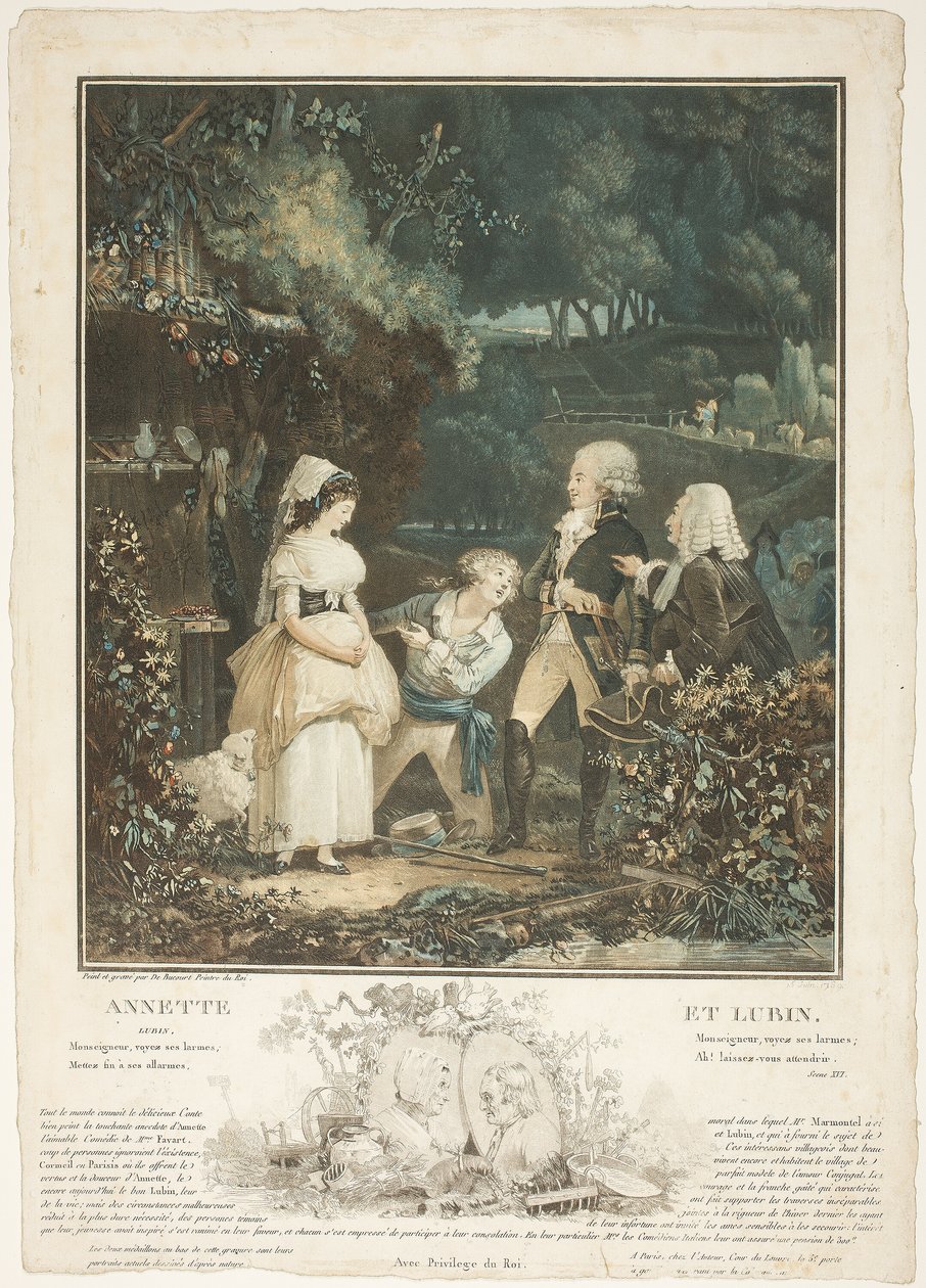 Annette ve Lubin by Philibert Louis Debucourt