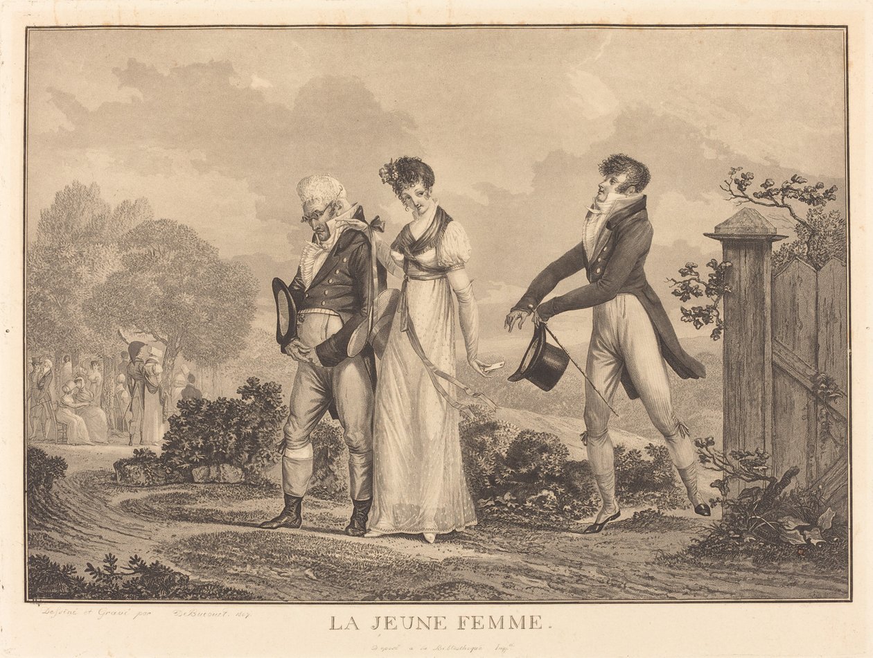 genç bayan by Philibert Louis Debucourt