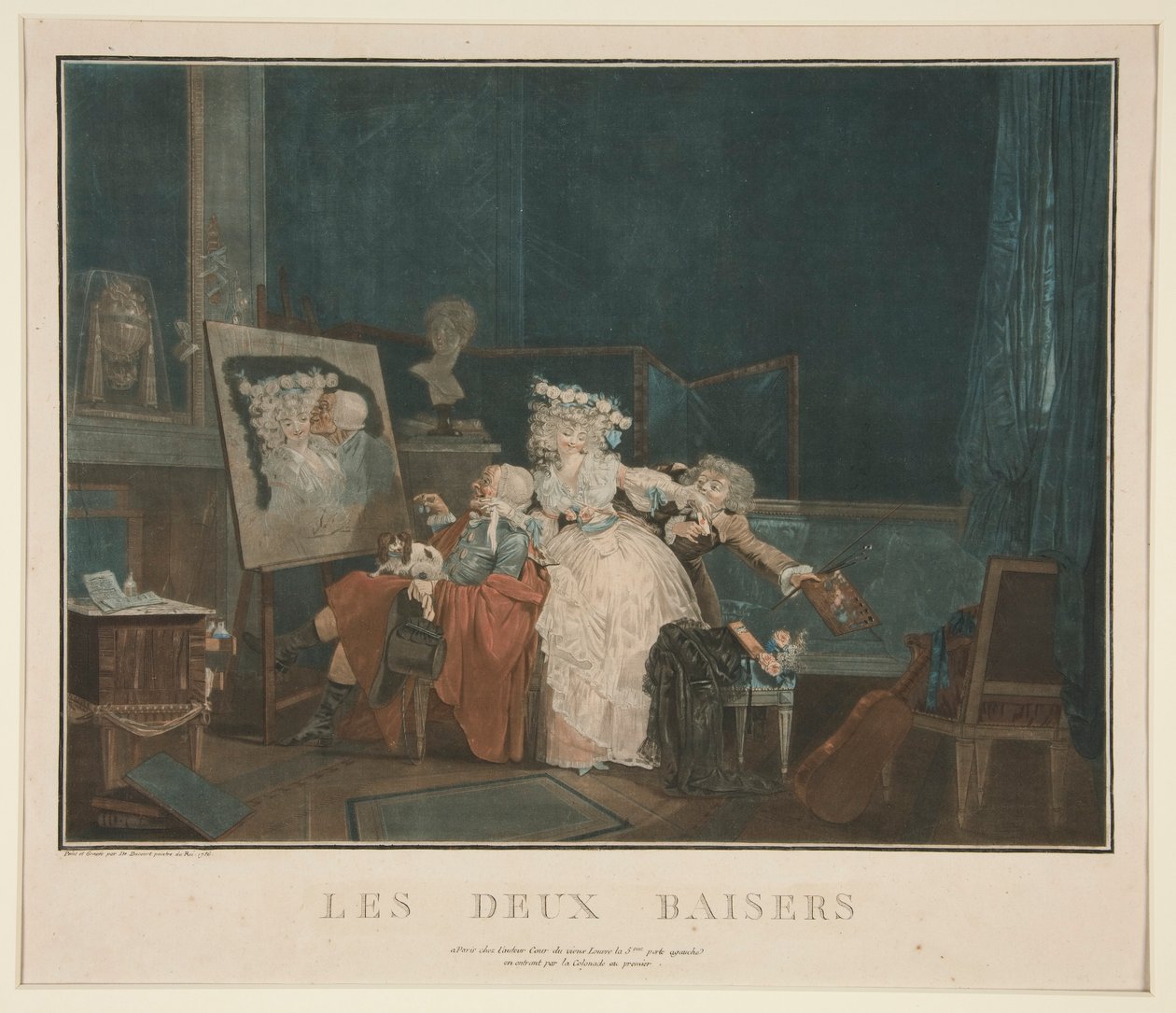 iki öpücük by Philibert Louis Debucourt