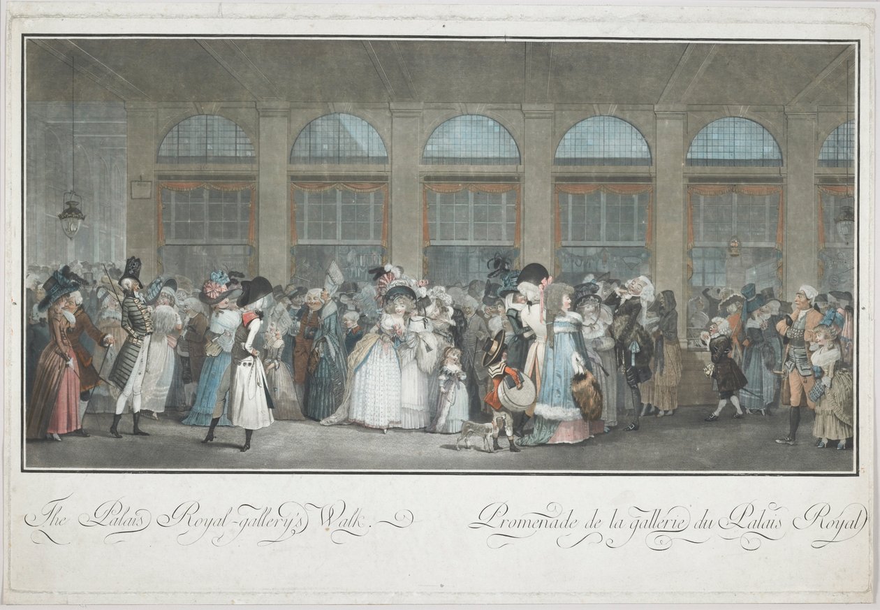 Palais Kraliyet Galerisi Yürüyüşü by Philibert Louis Debucourt