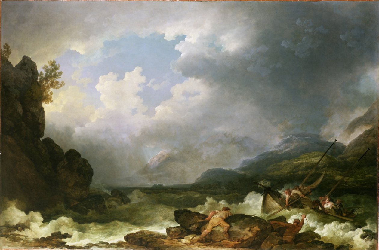 Fırtınada Belle Isle Windermere by Philippe Jacques de Loutherbourg