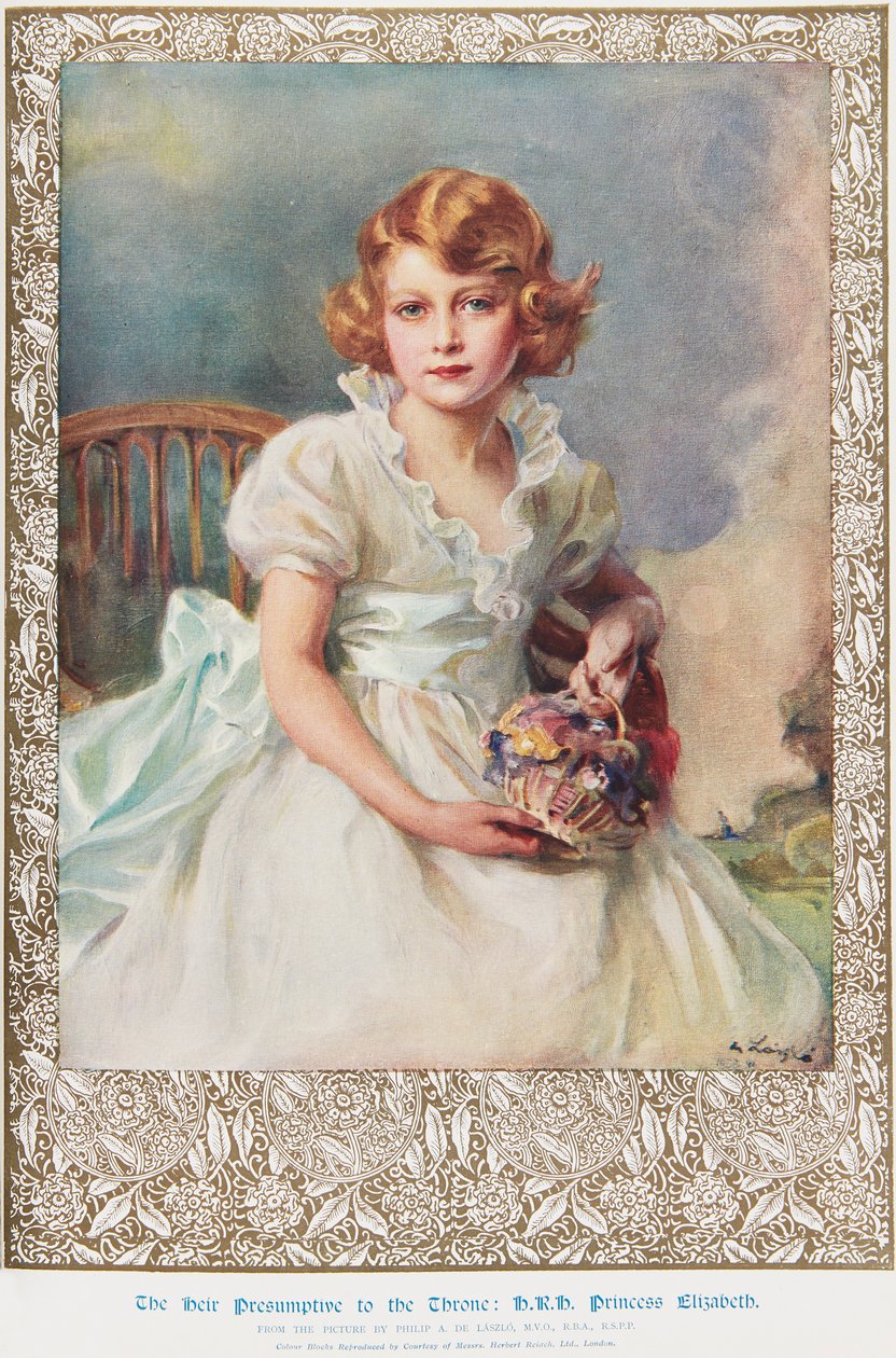 Prenses Elizabeth, 7 yaşında by Philip Alexius de (after) Laszlo