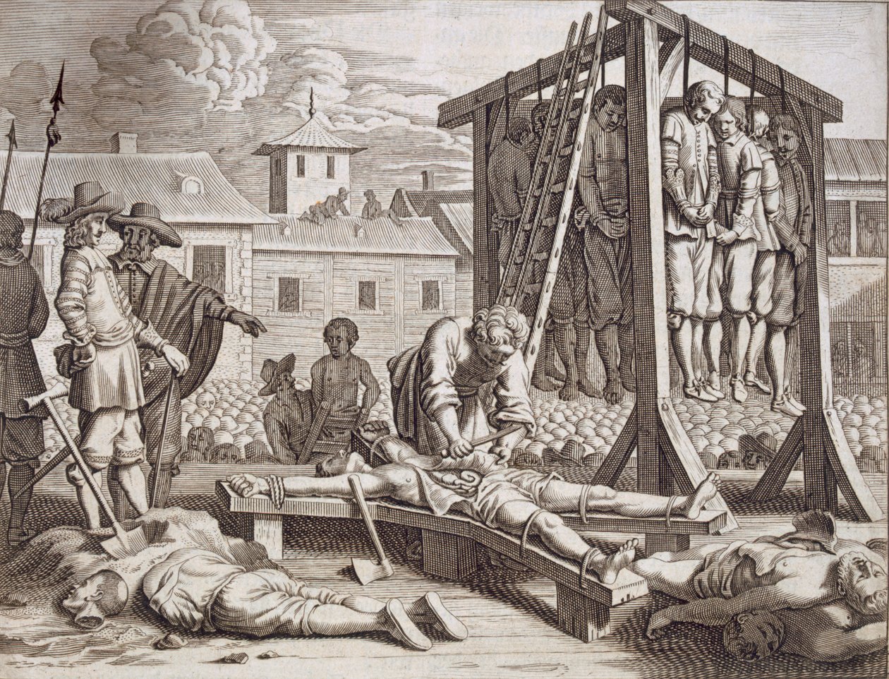 Asma ve işkence, bar. 1672. by Philip Baldaeus