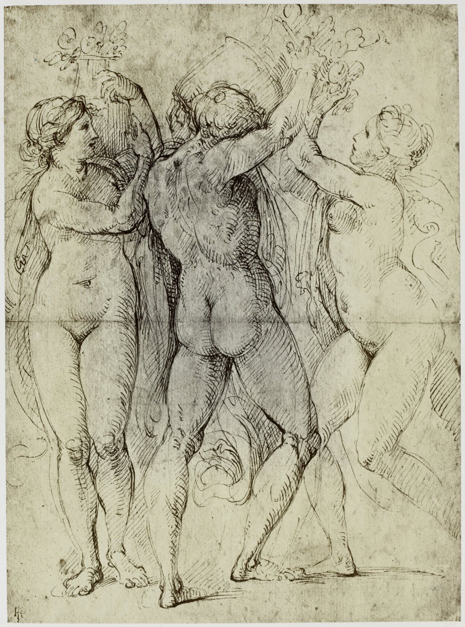 Rafael, Bir Resim için Eskiz by Philip Henry Delamotte