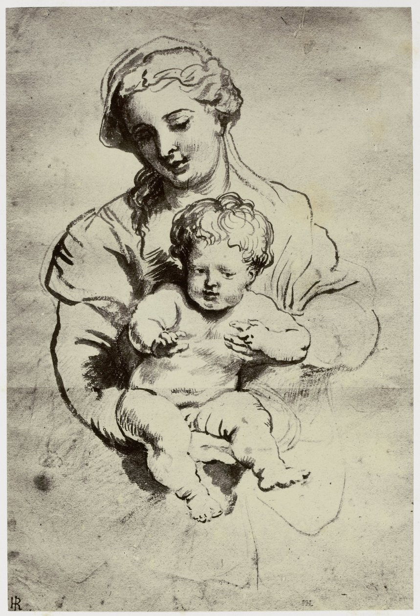 Rubens, Karısı ve Çocuğu by Philip Henry Delamotte