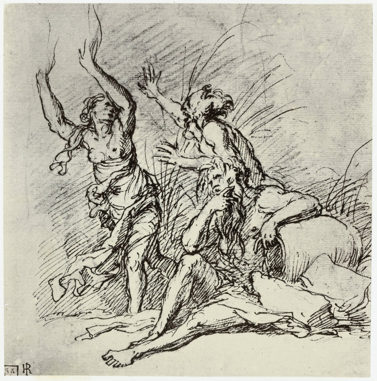 Salvator Rosa, Pan ve Syrinx by Philip Henry Delamotte