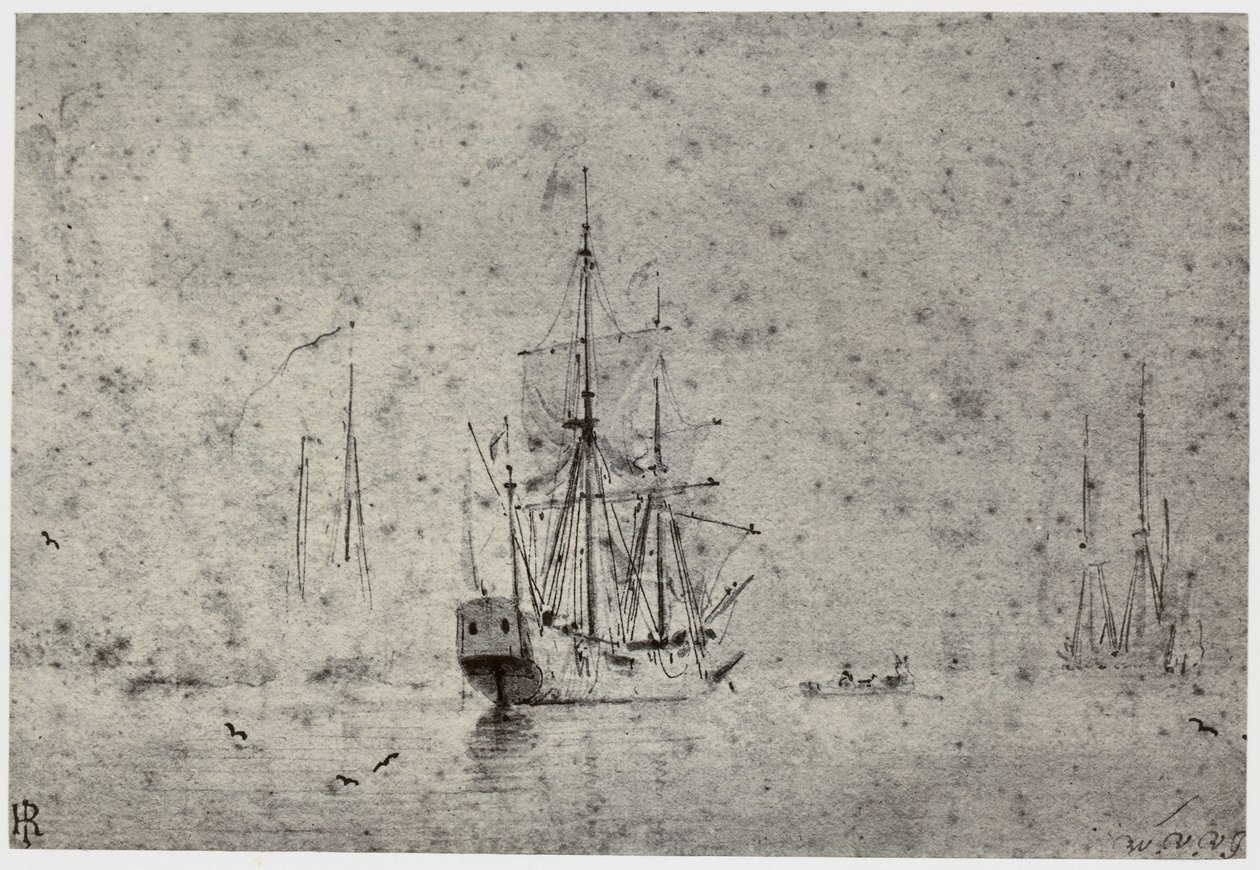 Willem van der Velde, Denizcilik by Philip Henry Delamotte