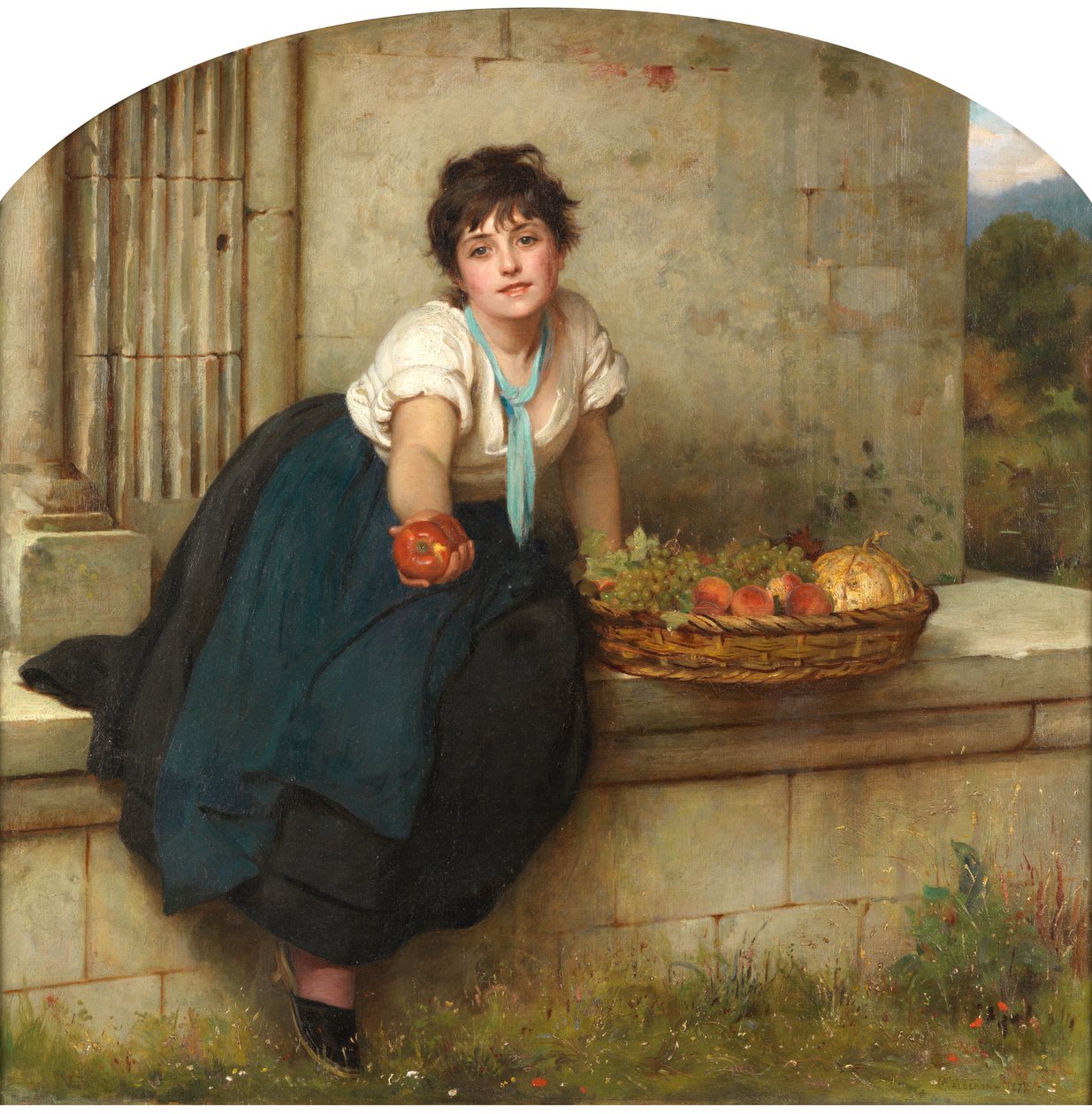 Meyve Satıcısı, 1877 by Philip Hermogenes Calderon
