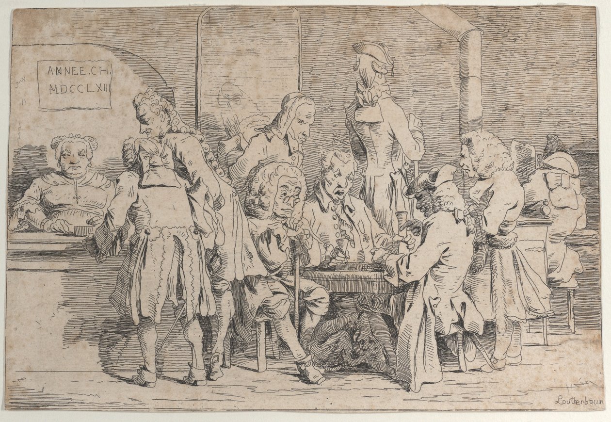 Tric Trac oynamak, 1763., 1763. by Philip James de Loutherbourg