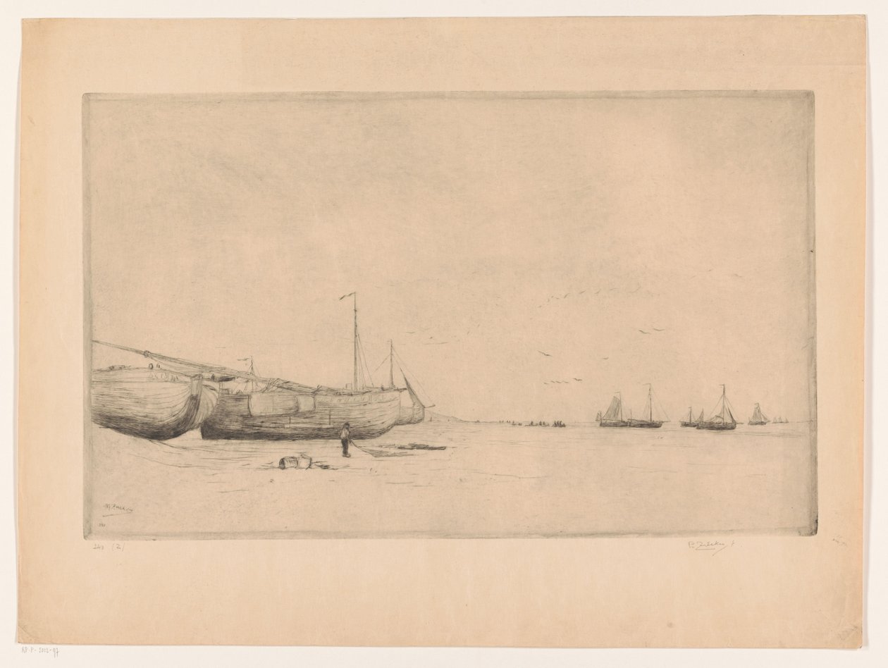 Scheveningen Plajı by Philip Zilcken (signed by artist)